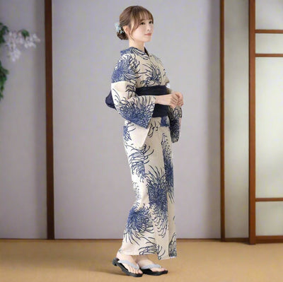 Aoi Kiku Women Komon Yukata