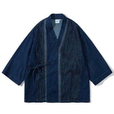 Vintage Amekaji Kimono Jacket Blue