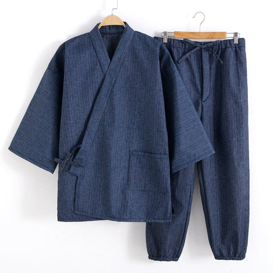 ☆SAMU☆ blue-japanese-samue-pajamas-