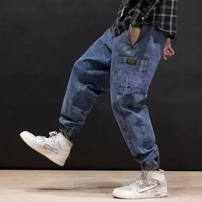 Elastic Waist Baggy Joggers Jeans