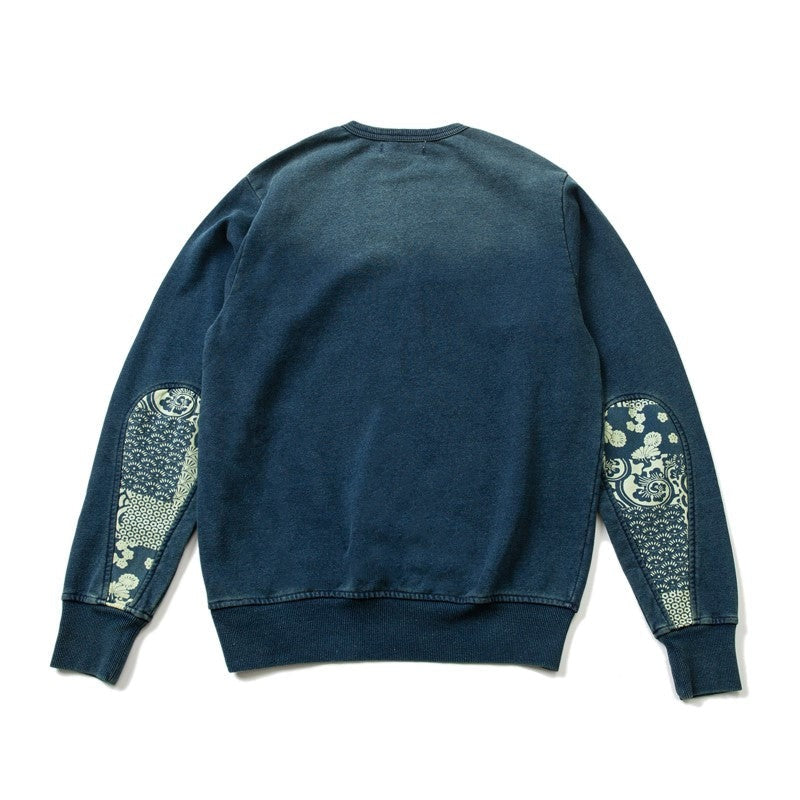 Indigo Japanese Motif Sweatshirt | Zen Breaker