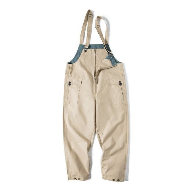 Men's Khaki Streetwear Overalls | Zen Breaker