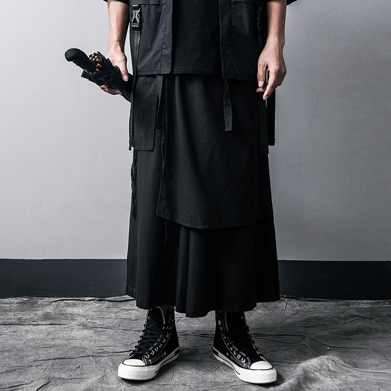 【NONCODE】ZenPio Layered Wide Pants Layered Wide-leg Skirt Pants | Zen Breaker