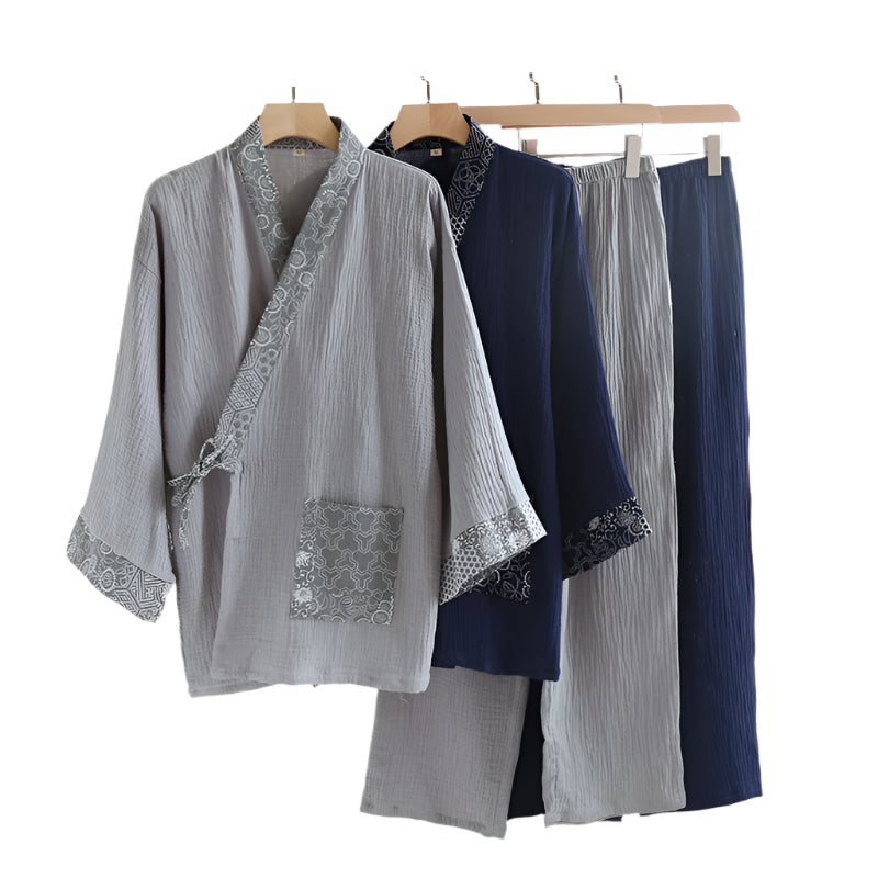 Patchwork Japanese Pajamas Set | Zen Breaker