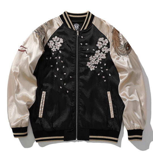 Phoenix Embroidery Baseball Jacket | Zen Breaker