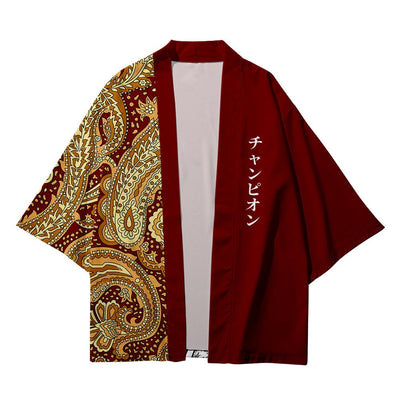 Red Cashew Kimono Shirt