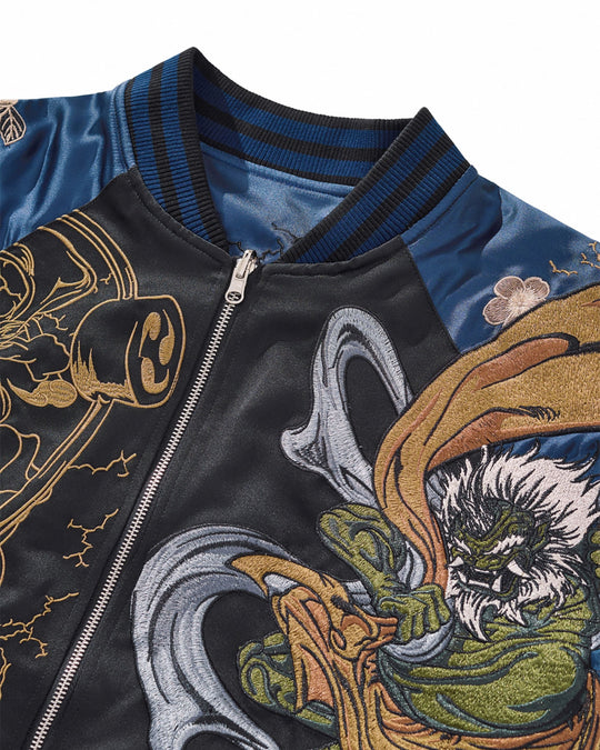 Reversible Thunder God Embroidery Sukajan Jacket | Zen Breaker