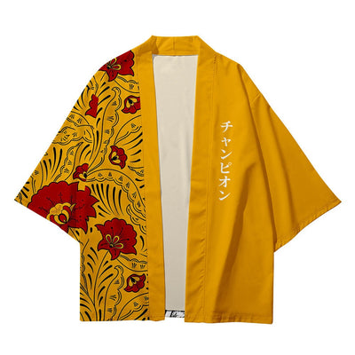 Tribal Print Yellow Kimono Shirt