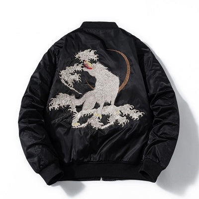 Wolf On The Tide Bomber Jacket
