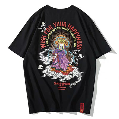 Goku & Kannon Print T-Shirt - Kimura Fox