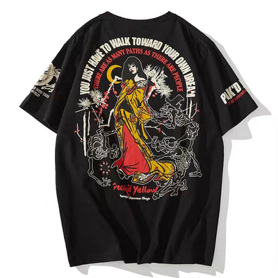 Skeleton & Geisha T-Shirt - Kimura Fox