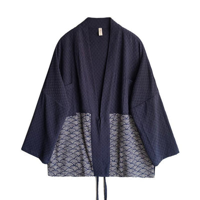 Japanese Wave Men's Haori Kimono Jacket - Kimura Fox