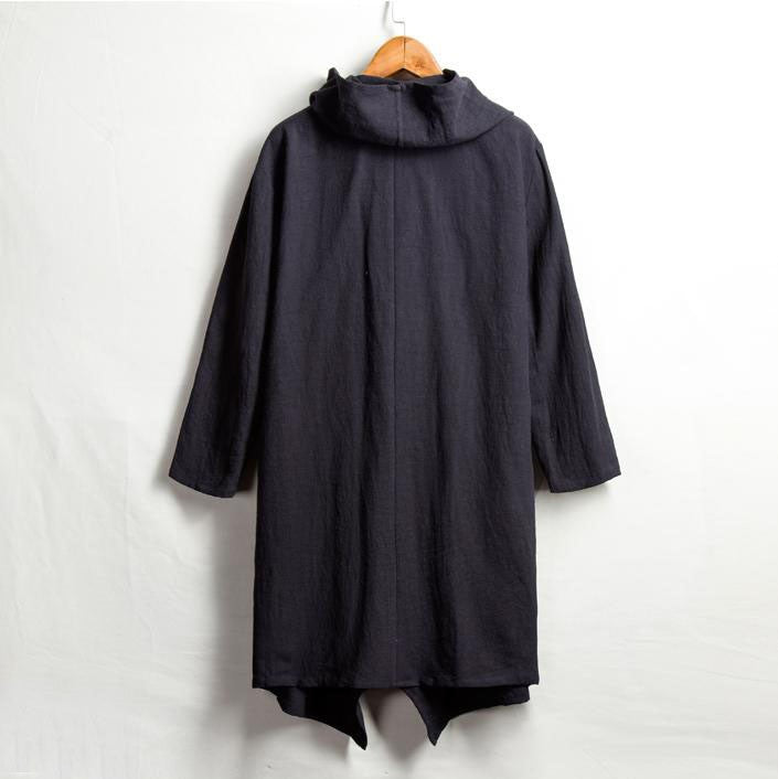 Linen-Blend Shawl Collar Drape Cape Cardigan | Zen Breaker