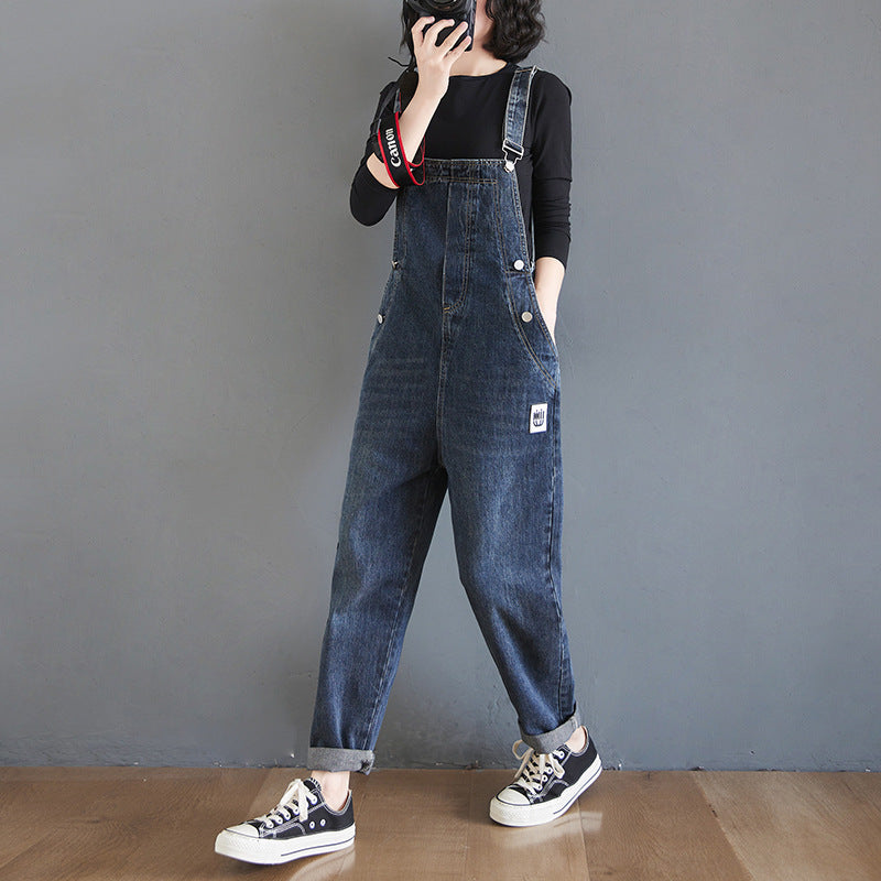 Denim High Waist Slim Fit Dungaree