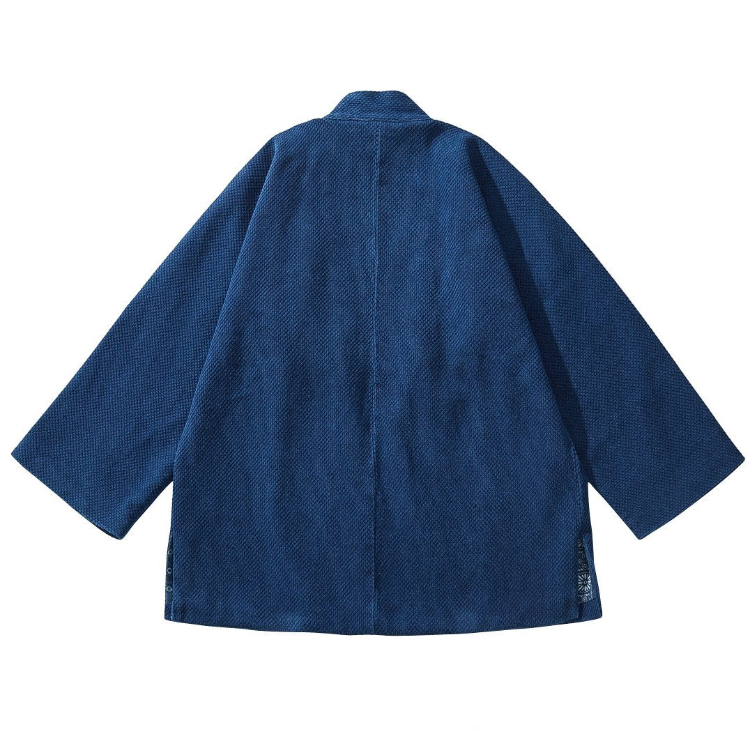 Indigo Classic Flannel Kimono Jacket | Zen Breaker