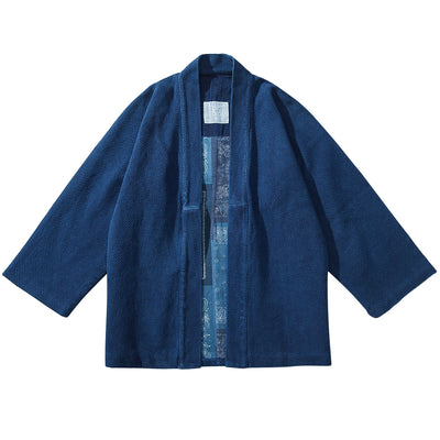 Indigo Classic Flannel Kimono Jacket - Zen Breaker
