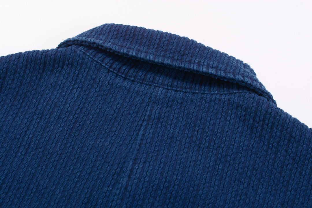 ジャケット・アウター 70s Shonghai french china indigo jacket Plant dyed Indigo French Worker Sashiko Organic Jacket – Badbowl