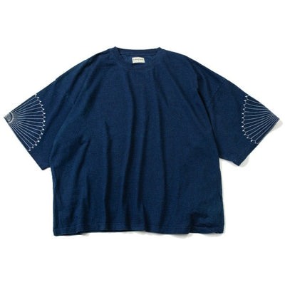 Indigo Japanese Motifs Oversized T-Shirt - Zen Breaker