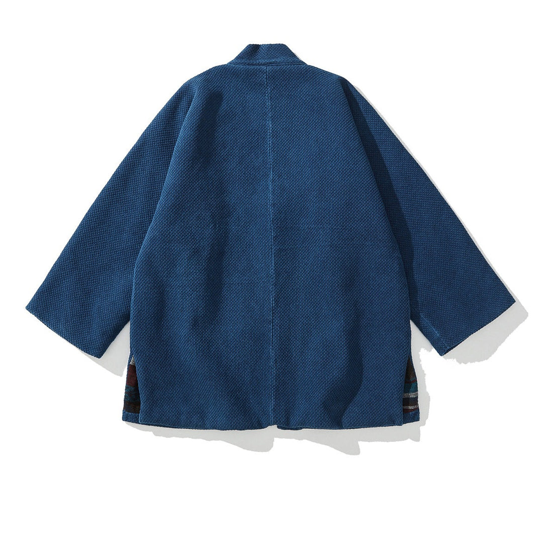 Indigo Blue Men’s Jacket Handmade Organic Plant Blue Dyed Japanese Kimono Kendo Jacket Loose outlet Casual Robe