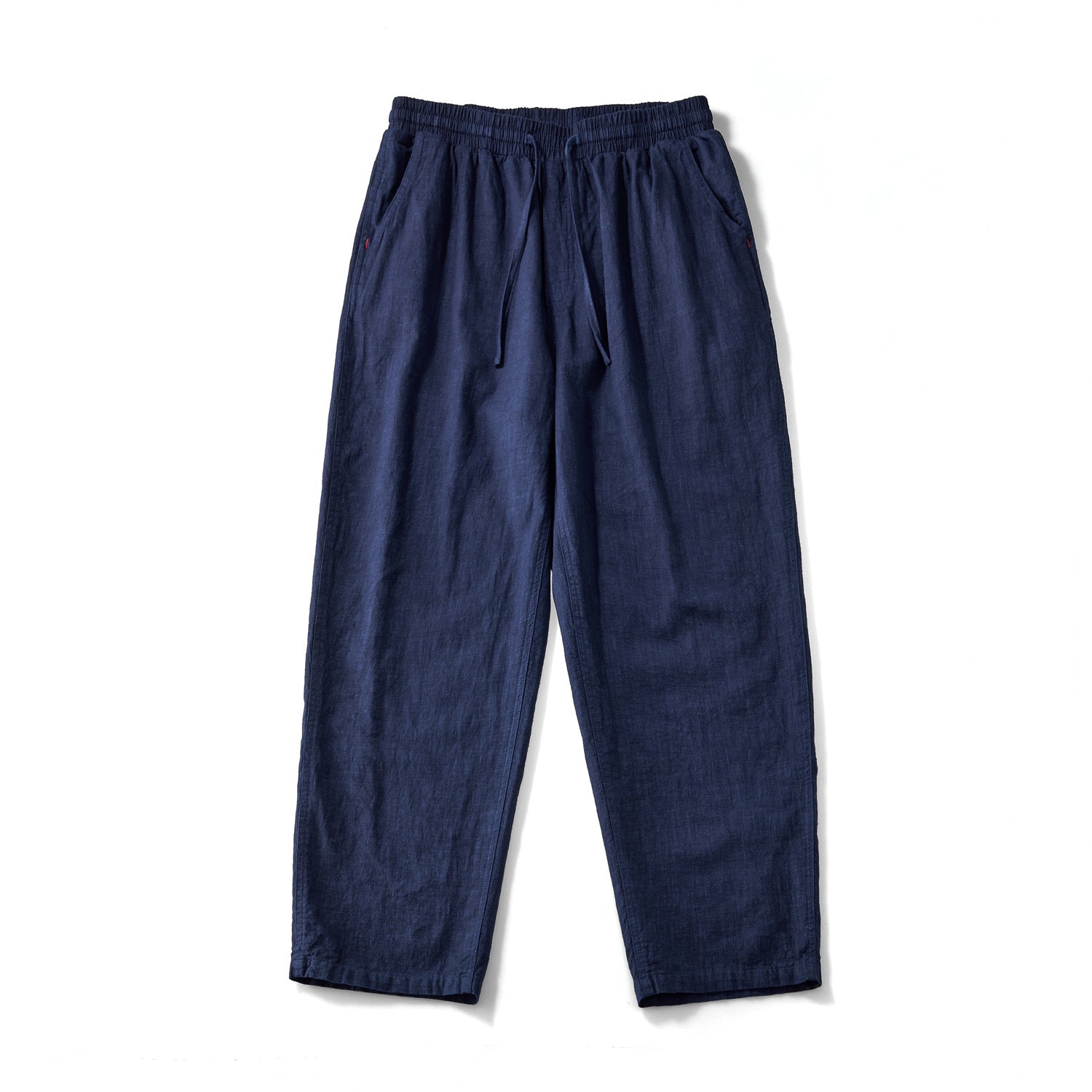 Indigo Linen Blend Relaxed Fit Drawstring Pants | Zen Breaker