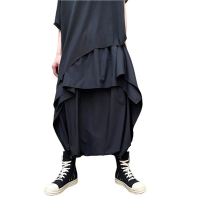 Black Irregular Skirt Pants - Zen Breaker