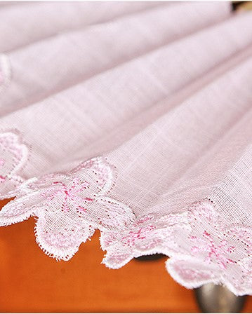 Embroidery Folding Fan 【Pink Sakura】 | Zen Breaker