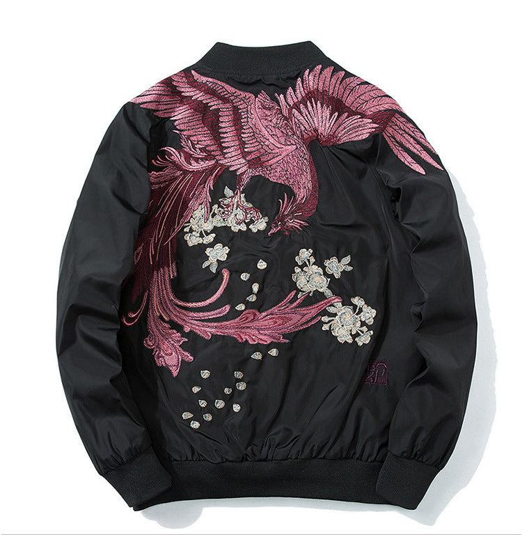 Phoenix Embroidery Bomber Jacket | Zen Breaker Phoenix Embroidery Bomber Jacket | Zen Breaker