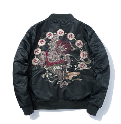 The Gods of Lightning & Wind Embroidery Bomber Jacket - Zen Breaker